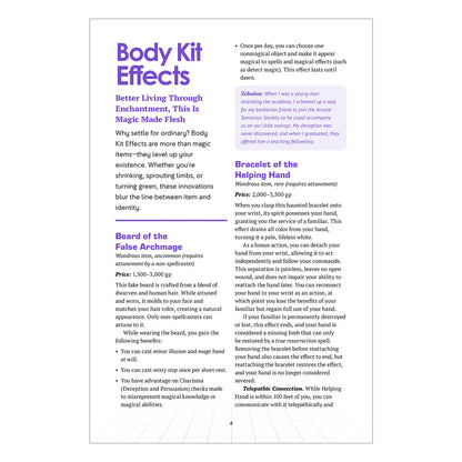 Body Kit Effects (PDF) — 5e Magic Items for Fun Characters