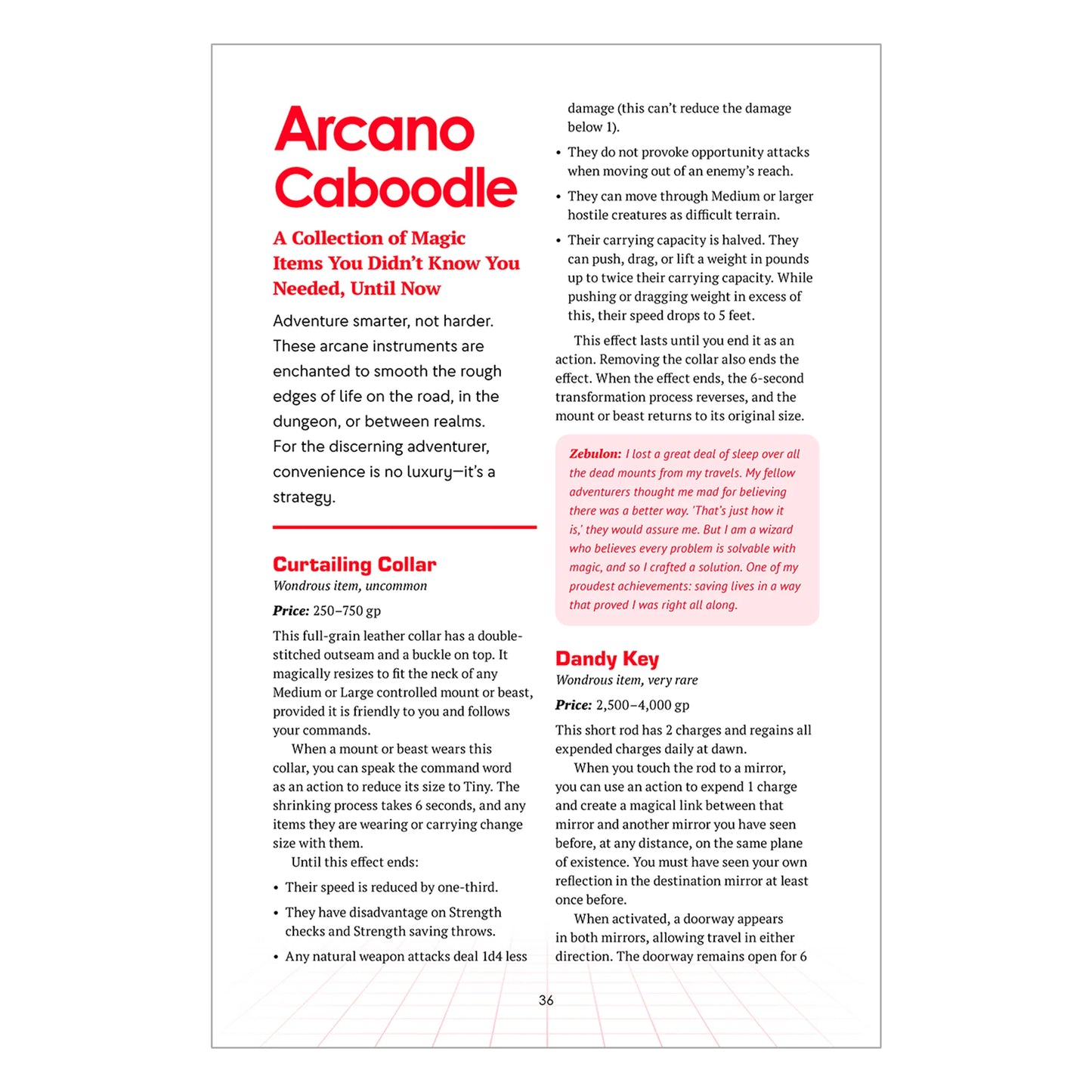 Arcano Caboodle (PDF) — 5e Magic Items for Adventure Utility