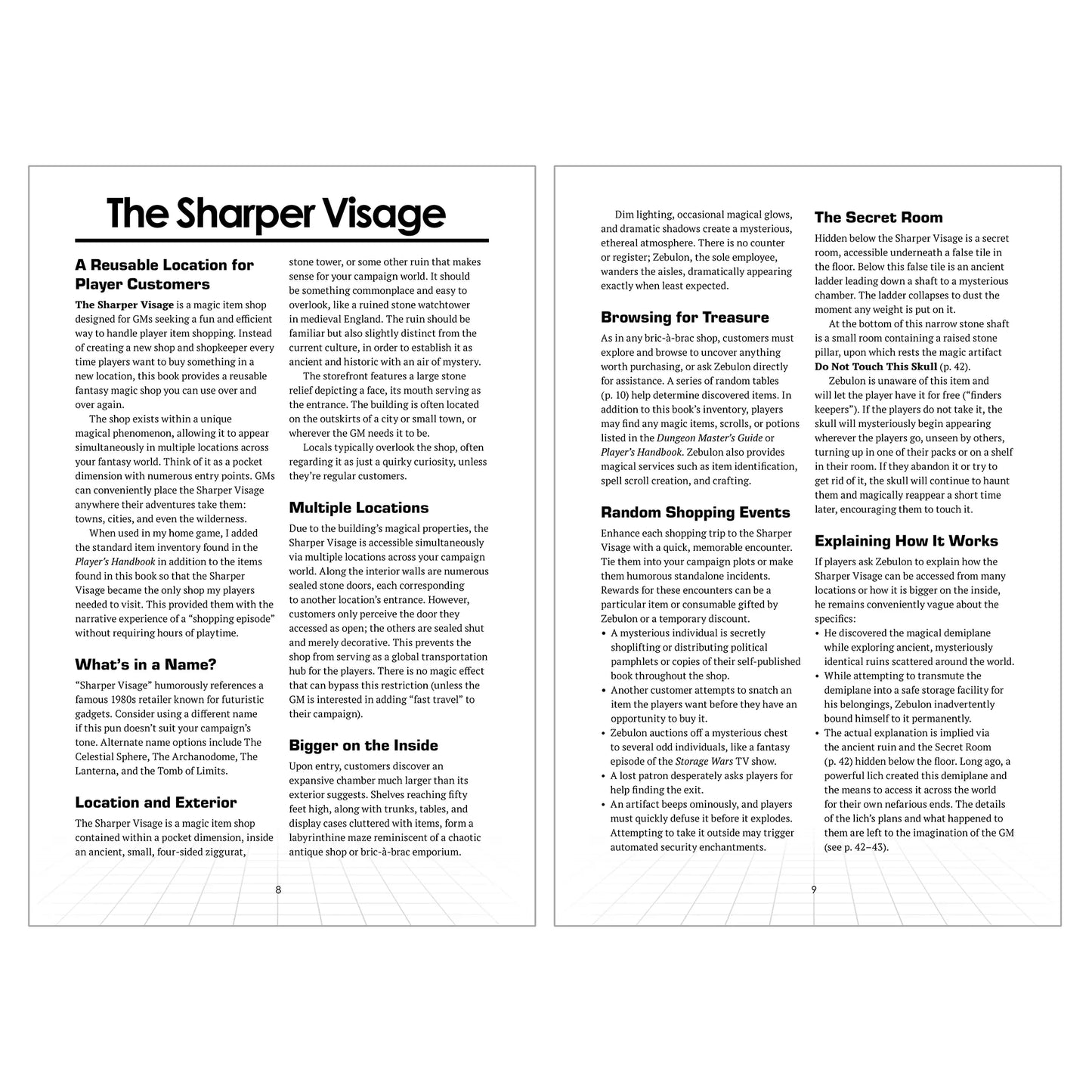 The Sharper Visage Catalog (PDF)